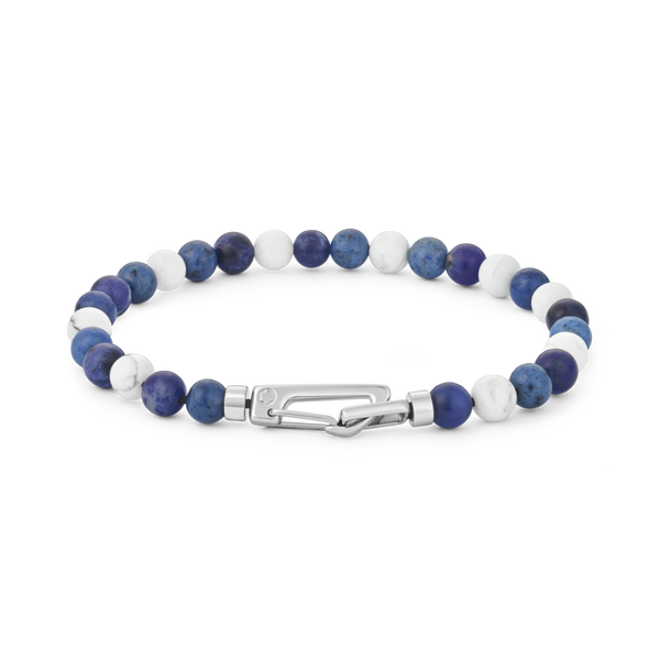 Bracelet Meisterst&uuml;ck Glacier en acier inoxydable avec sodalite